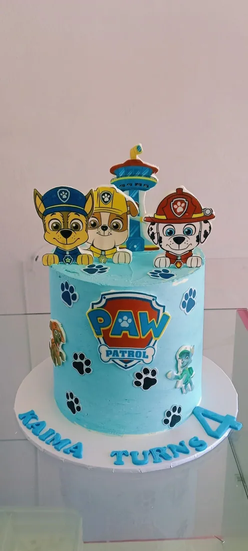 Cartoon character celebration cake