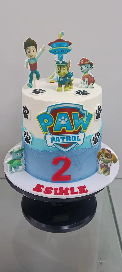 Cartoon character celebration cake