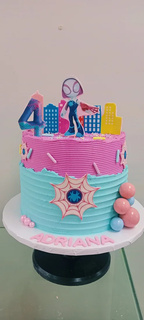 Cartoon character celebration cake