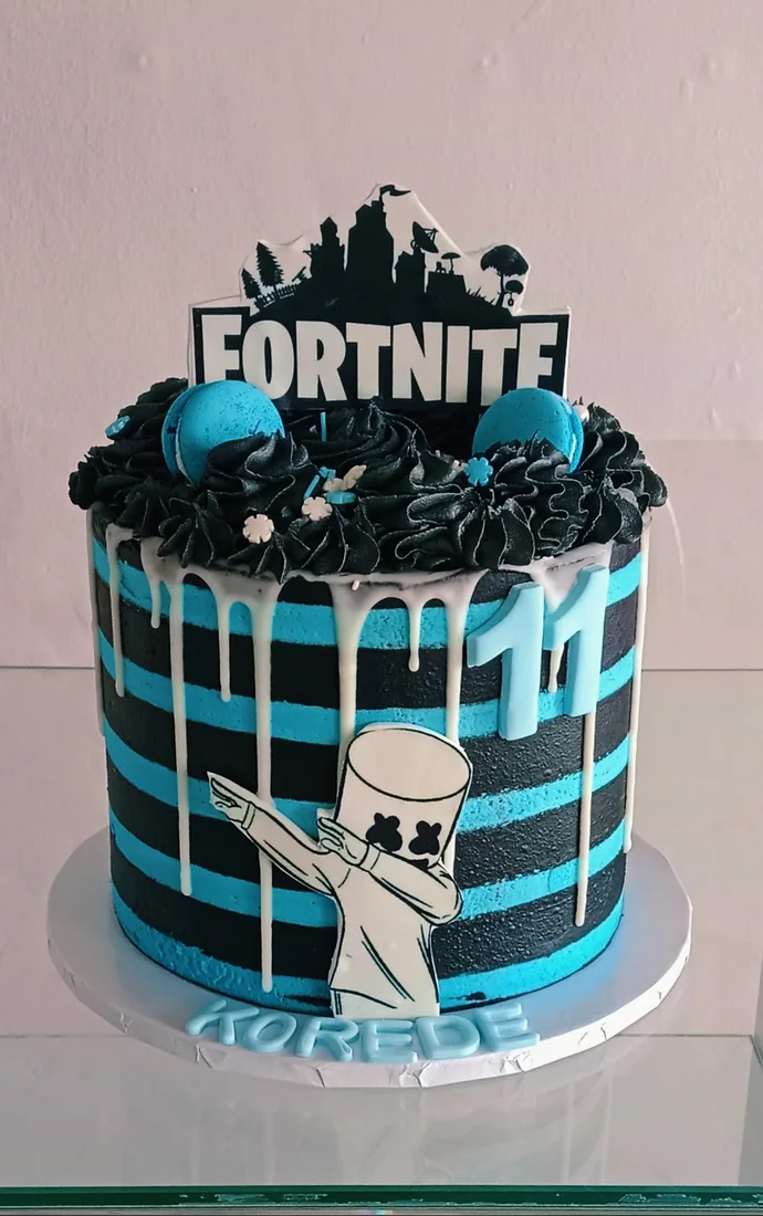 Gaming themed celebration cake