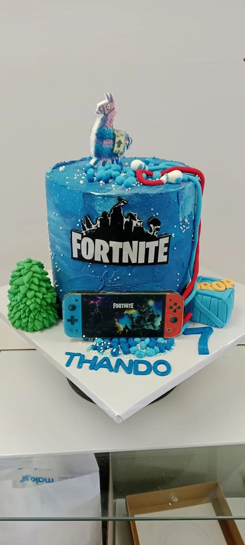 Gaming themed celebration cake