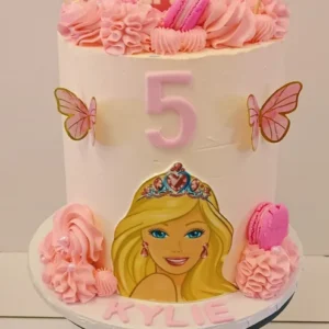 Butterfly and Rose Doll Cake