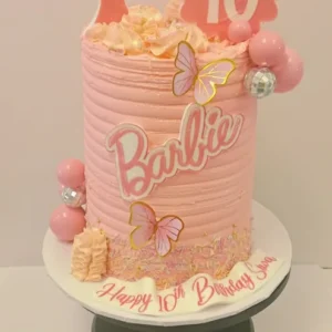 Gold Sprinkle Doll Silhouette Cake