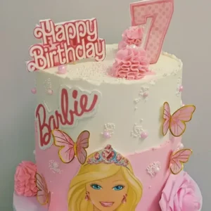 Butterfly and Pearl Doll Cake