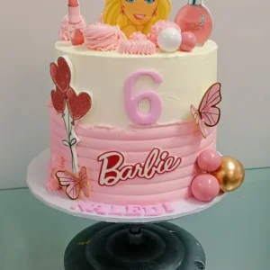 Lipstick and Rose Doll Cake