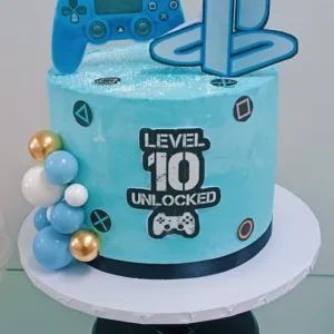 Blue Controller Level Ten Cake