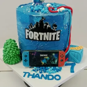 Blue Games Console Cake