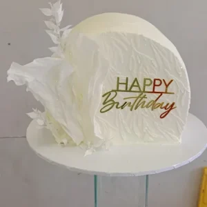 White Textured Celebration Cake