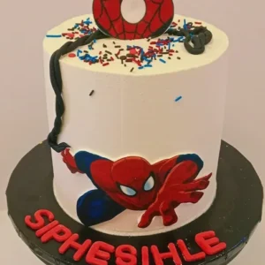 Red and Black Spider Hero Cake