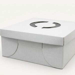 14" Corrugated Cake Box, Base White